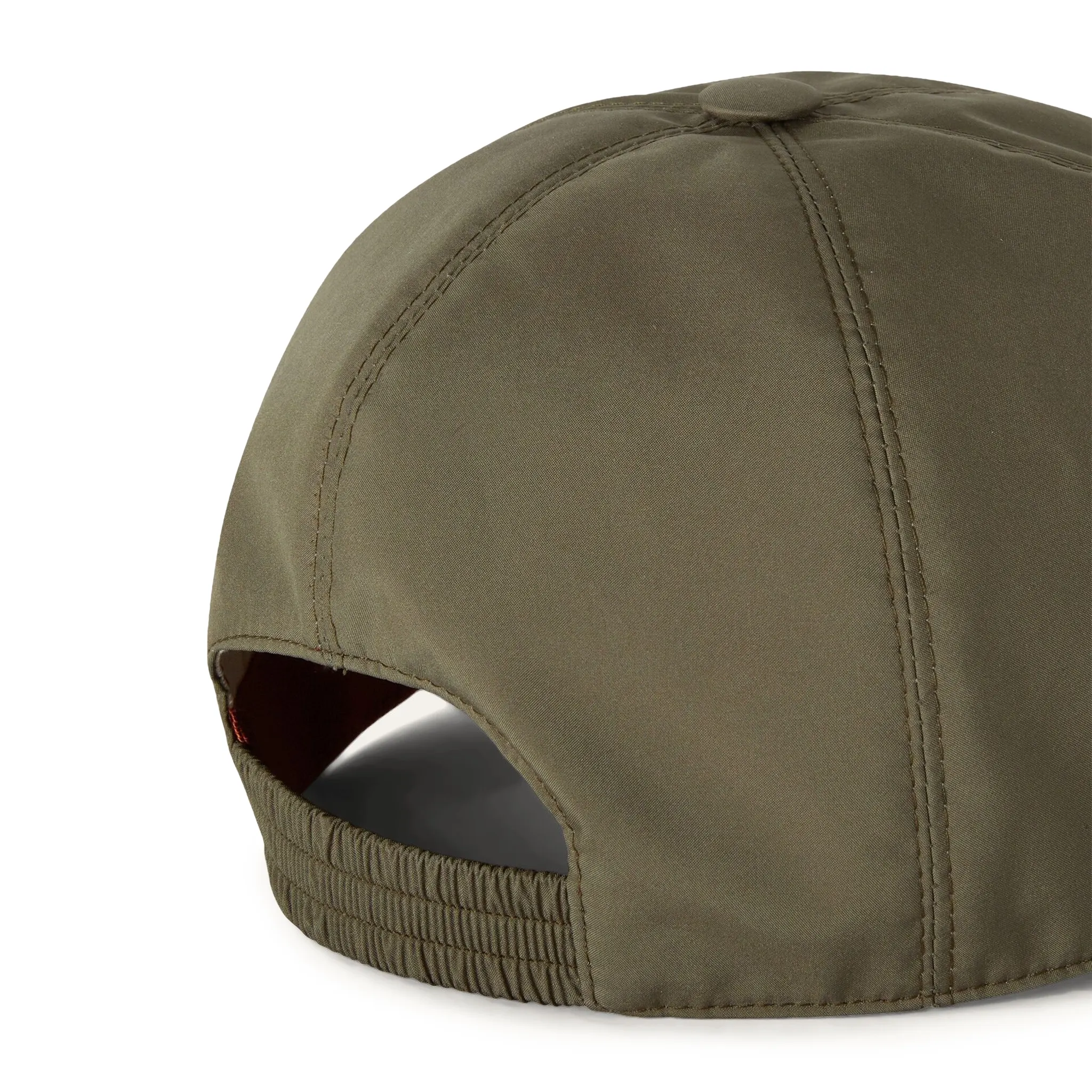 Back detail view of Loro Piana Microfibre Storm System Midnight Garden Ivory Baseball Cap FAB1977_B3NL